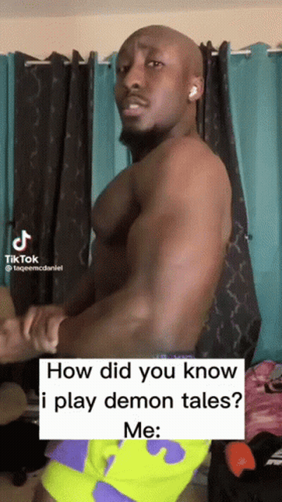 Shirtless Man Standing In Front Of Blue Curtain Saying How Did You Know GIF