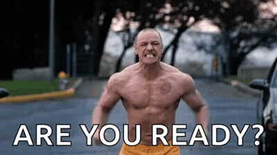 Shirtless Man Standing On Street Are You Ready GIF