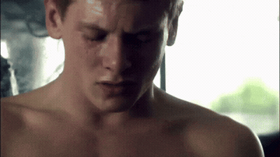 Shirtless Man Sweating Close Up GIF