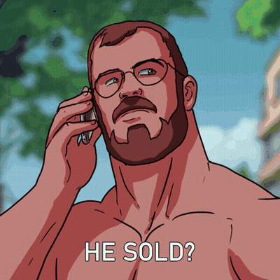 Shirtless Man Talking On Cell Phone He Sold GIF