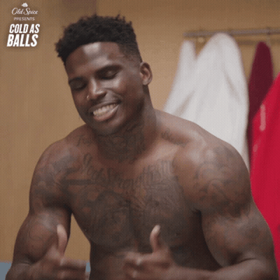 Shirtless Man Thumbs Up Old Spice Presents Cold As Balls GIF