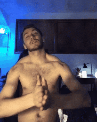 Shirtless Man Thumbs Up GIF
