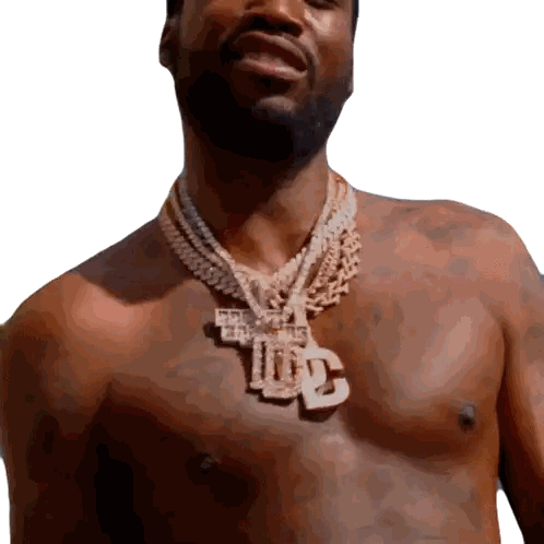 Shirtless Man Wearing DC Necklace Sticker