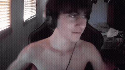 Shirtless Man Wearing Headphones GIF