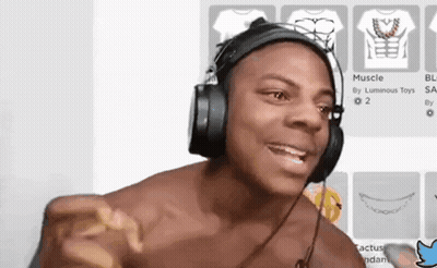 Shirtless Man Wearing Headphones Pointing GIF