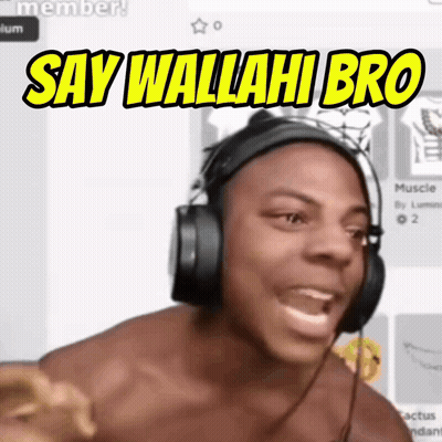 Shirtless Man Wearing Headphones Say Walah Bro GIF
