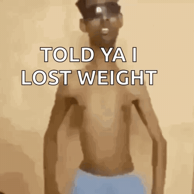 Shirtless Man Wearing Sunglasses Says Told Ya I Lost Weight GIF