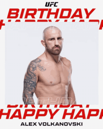 Shirtless Man With Arm Tattoo On UFC Birthday Card GIF