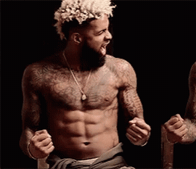 Shirtless Man With Beard And Necklace Screaming GIF