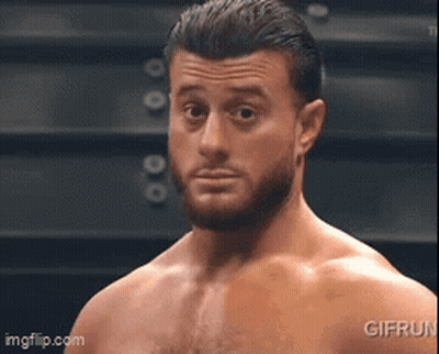 Shirtless Man With Beard At Staircase GIF