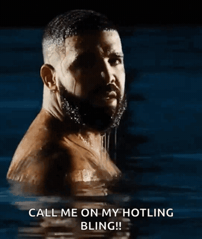 Shirtless Man With Beard Saying Call Me On My Hotline Bling GIF