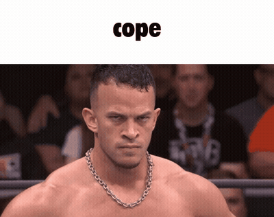 Shirtless Man With Chain And Cope Text GIF