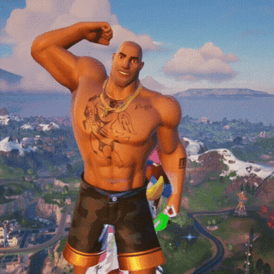 Shirtless Man With Chest Tattoo Flexing Muscles GIF
