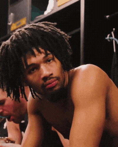 Shirtless Man With Dreadlocks And Beard GIF