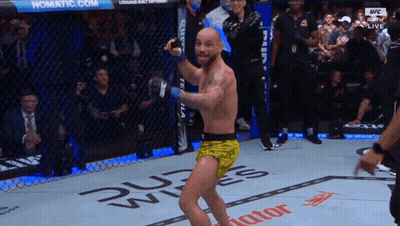 Shirtless Man With Glasses And Tattoo In Boxing Ring Future Champ Predicted By GIF
