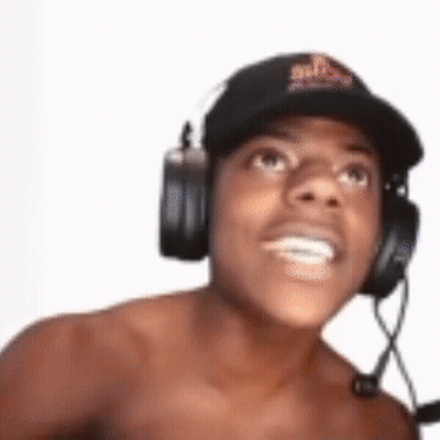 Shirtless Man With Headphones And Hat Making Funny Face GIF