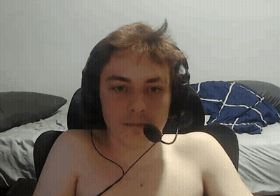 Shirtless Man With Headphones And Microphone GIF