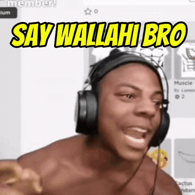Shirtless Man With Headphones Saying Wallahi Bro GIF