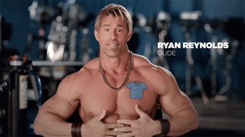 Shirtless Man With Name Ryan Reynolds GIF