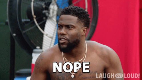 Shirtless Man With Necklace Says Nope GIF