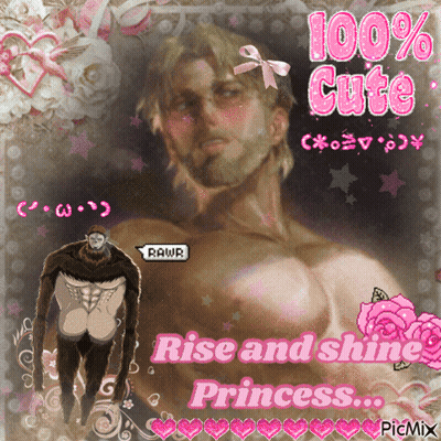 Shirtless Man With Pink Bow Says Rise And Shine Princess GIF