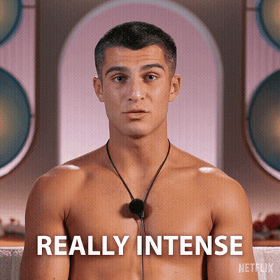 Shirtless Man With Really Intense Sign GIF