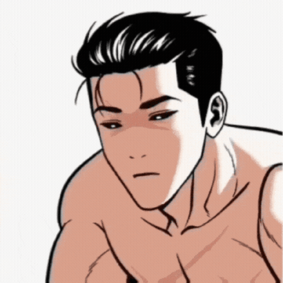Shirtless Man With Serious Expression GIF