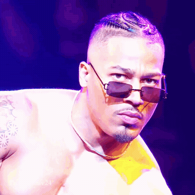 Shirtless Man With Sunglasses And Arm Tattoo GIF