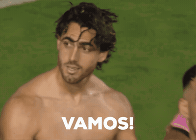 Shirtless Man With Vamos GIF