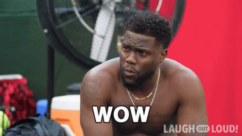 Shirtless Man With Wow On Face GIF