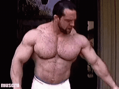 Shirtless Muscular Man With Beard GIF