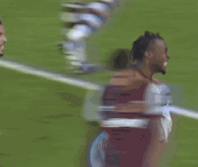 Shirtless Soccer Player Running Towards Goal GIF