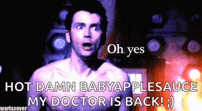 Shirtless Surprised Man Says Oh Yes Hot Damn Babyapplesauce My Doctor Is Back GIF