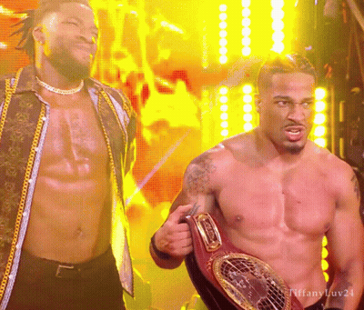 Shirtless Wrestler Holding Belt #Tiffanyluv24 GIF