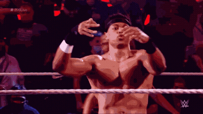 Shirtless Wrestler In Ring #205Live GIF