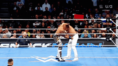 Shirtless Wrestler In Ring With Tiffany Luv24 GIF
