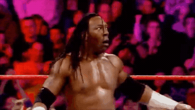 Shirtless Wrestler In Wrestling Ring GIF