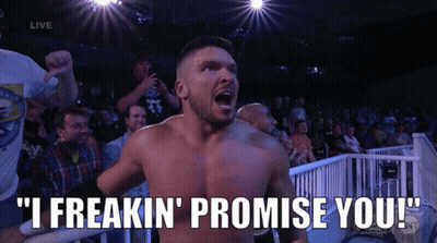 Shirtless Wrestler Saying Freakin Promise You GIF