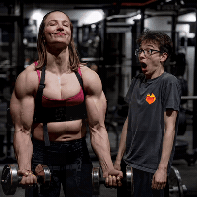 Shirtless Wrestler Saying I Smell Gainz GIF