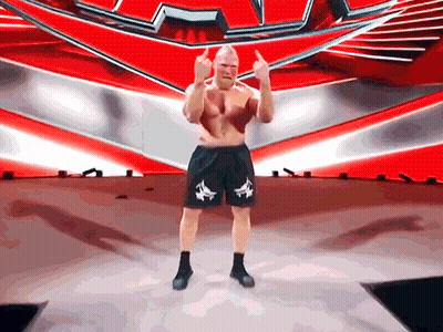 Shirtless Wrestler Showing Middle Finger GIF