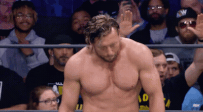 Shirtless Wrestler Waving To Crowd GIF