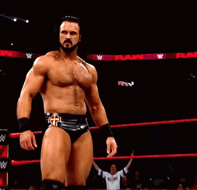 Shirtless Wrestler With Beard And Long Hair GIF