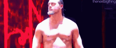 Shirtless Wrestler With Beard Before Crowd GIF