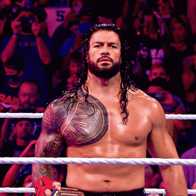 Shirtless Wrestler With Chest Tattoo In Rope Ring GIF