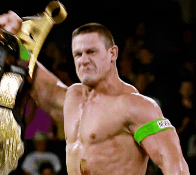 Shirtless Wrestler With Green Arm Band Saying NBP GIF