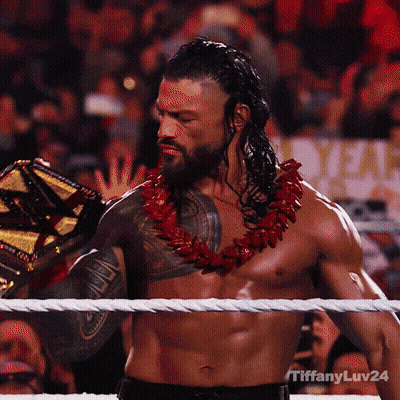 Shirtless Wrestler With Lei In Ring Tiffanyluv24 GIF