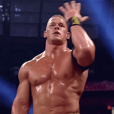 Shirtless Wrestler With Smack Down Wristband GIF