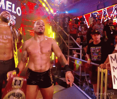 Shirtless Wrestler With Tiffany Luv24 Sign GIF