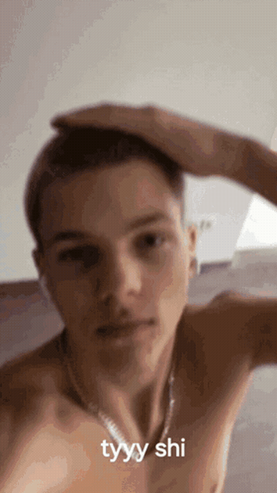 Shirtless Young Man Adjusting Hair Tyyy Shi GIF