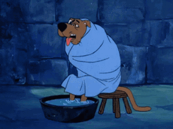 Shivering Dog Scooby Doo Wrapped In Blanket GIF